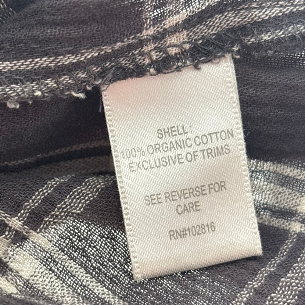 Garnet Hill Gray Plaid Organic Cotton Button Down Gauze Shirt - Picture 10 of 11